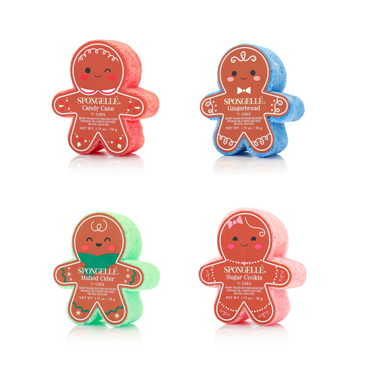 Spongellé - Gingerbread Holiday Buffer Assorted Pack Christmas Gift 