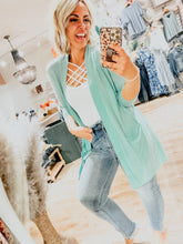 Load image into Gallery viewer, 4.5.23 Shop The Tour Zenana 3/4 Sleeve Easy Cardi Mint